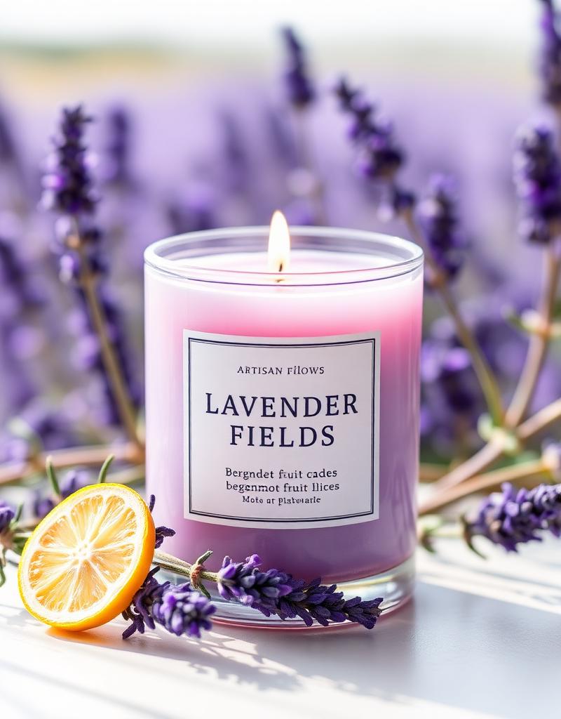 Vela artesanal Lavender Fields