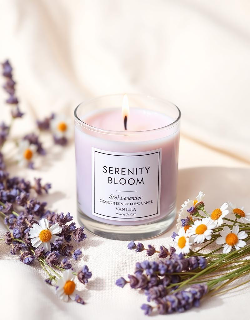 Vela artesanal Serenity Bloom