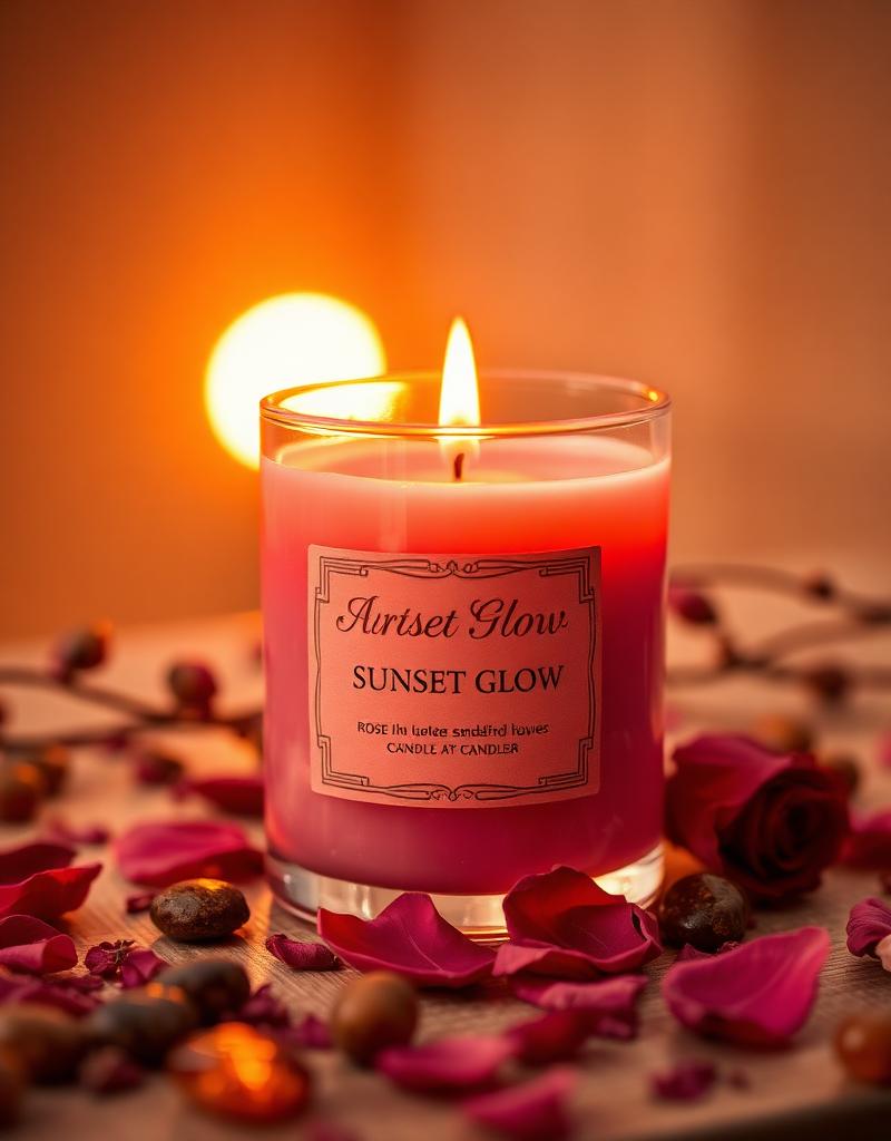 Vela artesanal Sunset Glow